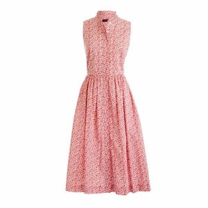 JCrew Sleeveless ruffleneck midi dress in Liberty® chamomile floral. Size 0